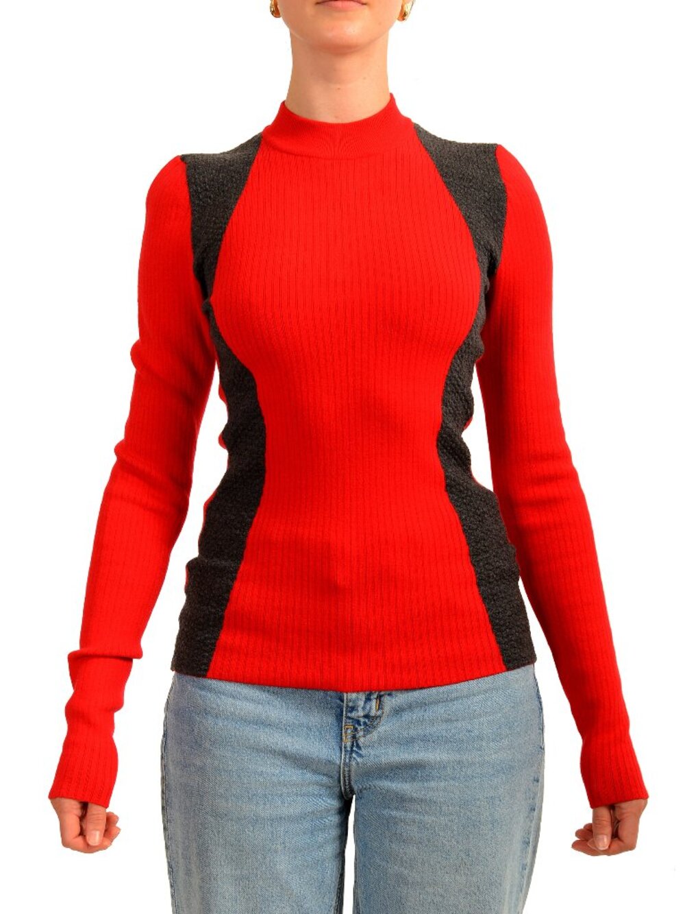Scuderia Ferrari Women's Red Turtleneck Wool Pullover Sweater US M IT 42